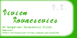 vivien kovacsevics business card